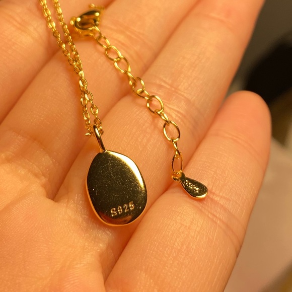 🌹Vermeil Gold Rose Charm Necklace gold plated sterling silver - Picture 6 of 9